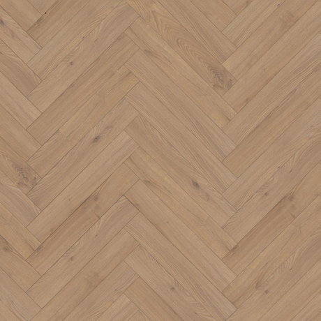 The Oregon Oak Herringbone Laminate Flooring - 12mm features warm honey tones, AC4 durability, embossed texture and easy DocLoc installation