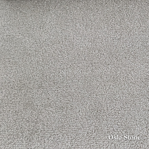 Oslo Stone fabric swatch, a muted taupe-grey tone, available for Faith & Ethan Headboards and Divans