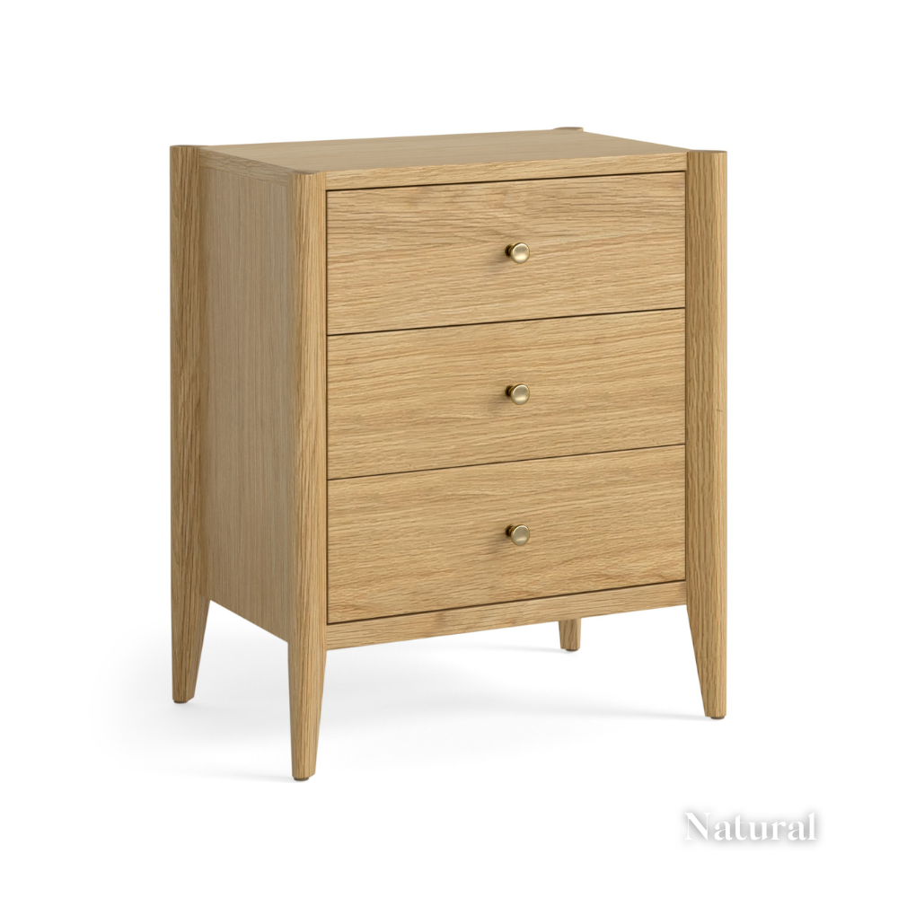 Paris 3 Drawer Bedside