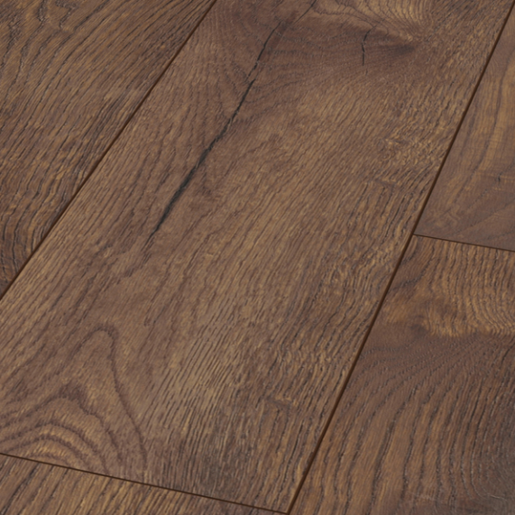 The Pettersson Dark Oak Laminate Flooring - 8mm with AC4 durability, rustic wide planks and easy 5G click system installation