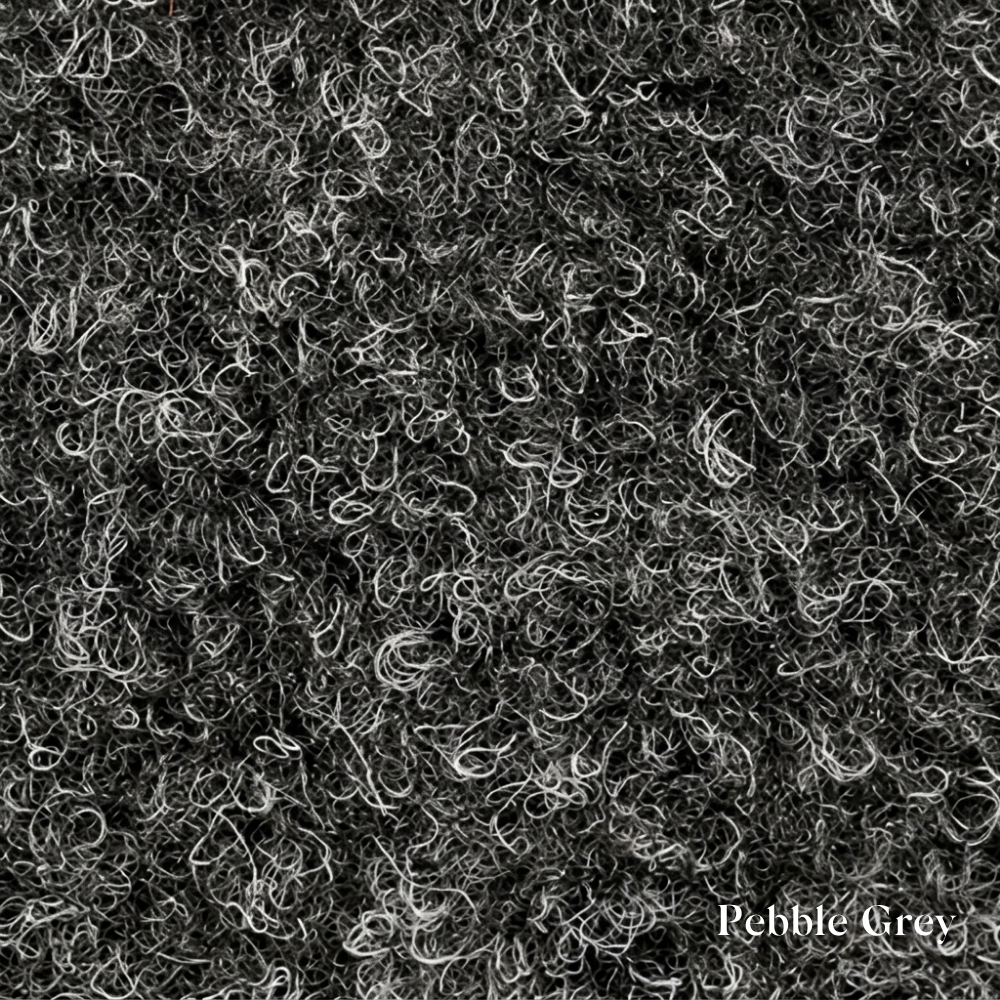 Textured pebble grey carpet sample