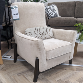 Discover the Pip Accent Chair in Cream, a stylish, comfortable and durable piece that adds modern elegance to any living space