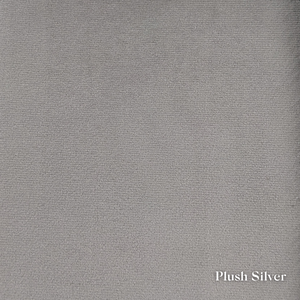 Plush Silver fabric swatch, a soft shimmering grey, available for Faith & Ethan Headboards and Divans
