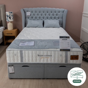 The Pluto Ottoman Divan features anti-slip fabric, reinforced frame, up to 24 drawers in capacity below, luxury fabric and colour options to suit any bed!