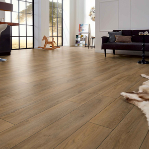 The Premium Oak Brown Laminate Flooring - 12mm, AC5-rated, rich brown oak finish, durable and easy 5G Click install.