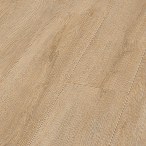 The Premium Oak Light Laminate Flooring - 12mm, AC5 durability, 5G Click System, eco-friendly and a natural wood finish.