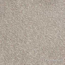 Textured gray fabric swatch with 'Provence Grey' label