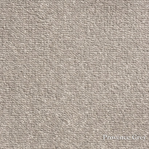 Textured gray fabric swatch with 'Provence Grey' label