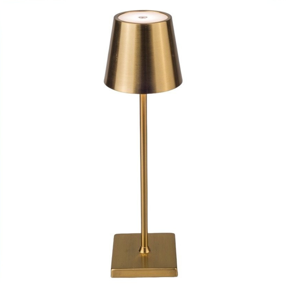 The stylish Rechargeable LED Table Lamp in Gold features 3 light tones, a built in USB port for convenient charging & a compact 33cm design