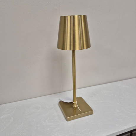 The stylish Rechargeable LED Table Lamp in Gold features 3 light tones, a built in USB port for convenient charging & a compact 33cm design