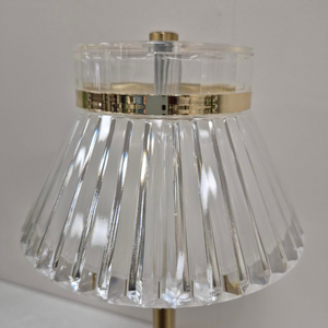 The Rechargeable LED Table Lamp 33cm in Gold base & Crystal shade features 3 light tones, a built in USB port & a compact 33cm design for any modern space