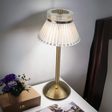 The Rechargeable LED Table Lamp 33cm in Gold base & Crystal shade features 3 light tones, a built in USB port & a compact 33cm design for any modern space