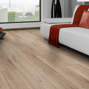 The Rip Natural Robusto Laminate Flooring - 12mm features AC5-rated, Matrix finish, beige-brown tone and 5G Click System.