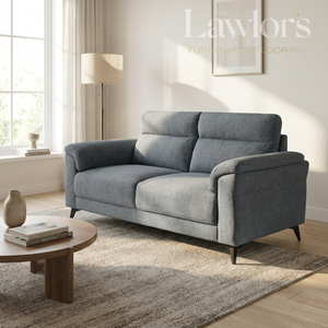 Gray 2 seater sofa in a living room