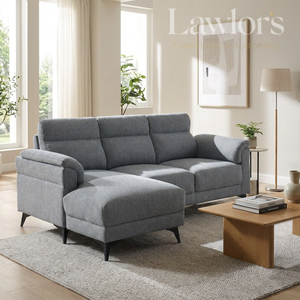 Gray sectional LHF sofa in a living room