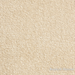 Textured beige fabric swatch labeled 'Roasted Almond'