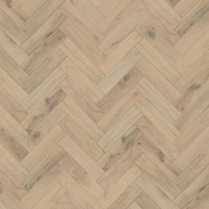 The Romantic Oak Herringbone Engineered Flooring - 15mm features natural grains, multi layer stability and brushed matt lacquer finish