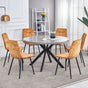 Florence Grey Marble Round Dining Table