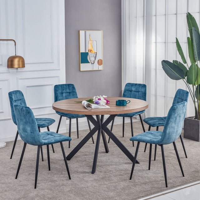 Florence Walnut Round Dining Table