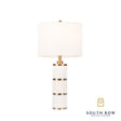 South Row Rocca Marble/Brass Ring Table Lamp 71cm