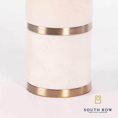 South Row Rocca Marble/Brass Ring Table Lamp 71cm