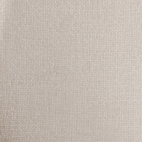 The Sadia Dining Chair in Biscuit features sleek black powder-coated metal legs for sturdy support and modern elegance.