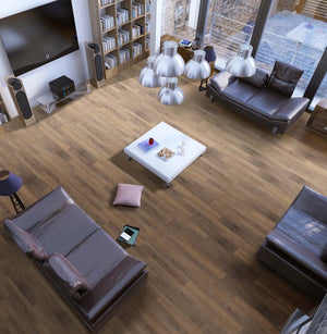 Liberty Rock San Diego Vinyl & SPC 5.2mm: 100% waterproof, acoustic underlay (18dB), scratch-resistant PU surface, and easy installation with Uniclic technology