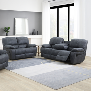 Relax in style with the Savanna Recliner Sofa in Slate Grey features plush comfort, smooth recline and modern design makes it perfect for living rooms