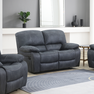 Relax in style with the Savanna Recliner Sofa in Slate Grey features plush comfort, smooth recline and modern design makes it perfect for living rooms