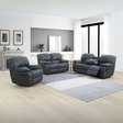 Relax in style with the Savanna Recliner Sofa in Slate Grey features plush comfort, smooth recline and modern design makes it perfect for living rooms