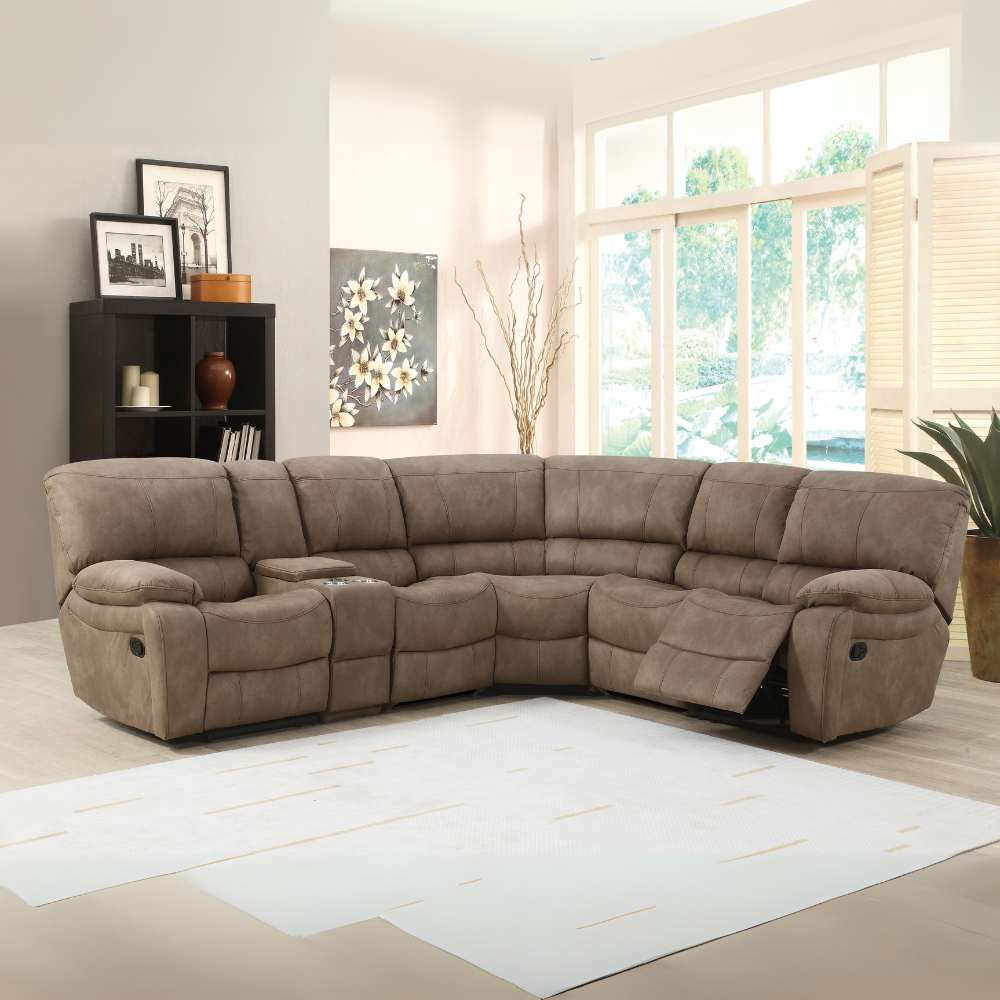 Relax in style with the Savanna Recliner Sofa in Taupe features plush comfort, smooth recline and modern design makes it perfect for living rooms
