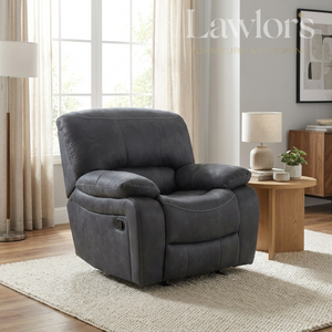 Grey recliner armchair in a modern living room