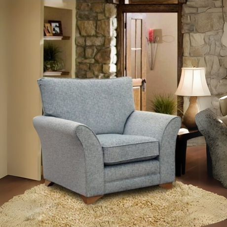 Elevate your space with our handcrafted Savoy Sofa from Ireland featuring soft fabric, cushioned comfort, and custom choices.