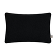 Handmade in Ireland, the Scatter Box Cora Cushion 35x50cm in black features a recycled boucle fabric, feather fill and elegant self piped edging