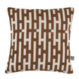 Scatter Box Cushion Hugo - 43x43cm Cognac. Crafted in Ireland with a luxurious fabric blend and feather filling for comfort and elegance. Perfect for any home.