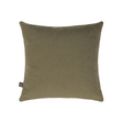 The Liana Scatter Box Green Cushion 43x43cm features a plush lifted velvet texture, a rich green hue, a sleek double-sided knife-edge & handmade in Ireland.