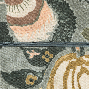 The Scatter Box Millie Green Cushion 45x45cm features a soft cotton fabric, floral print, knife-edge finish