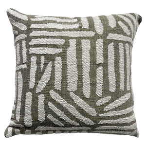 Scatter Box Cushion Olsen - 43x43cm Green. Crafted in Ireland with premium materials and a feather-filled pad for comfort. Stylish and durable for any décor.