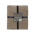 The Scatter Box Piper Throw 130x270cm in Natural features ripple-textured velvet, a sleek knife-edge finish , a generous size & is handcrafted in Ireland.