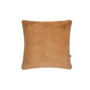 Scatter Box Ralph Cushion 43x43cm in Cognac. 100% polyester, feather-filled for comfort. Adds warmth and style to any room. Durable, soft, and versatile