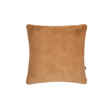 Scatter Box Ralph Cushion 43x43cm in Cognac. 100% polyester, feather-filled for comfort. Adds warmth and style to any room. Durable, soft, and versatile