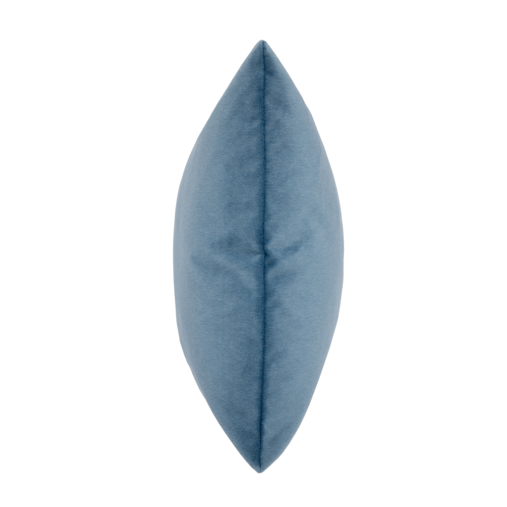 The Scatter Box Richelle Cushion 45x45cm in Sapphire Blue features luxurious woven velvet, a matte finish, a sleek knife-edge and is handcrafted in Ireland.
