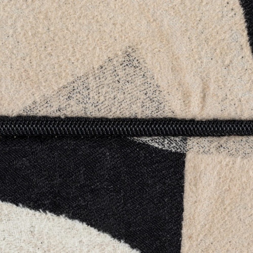 Add modern texture and elegance with the Scatter Box Vance Cushion 40x60cm in black and natural featuring a soft feather fill and boucle fabric