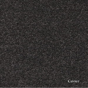 Textured black color swatch with 'Cavier' label