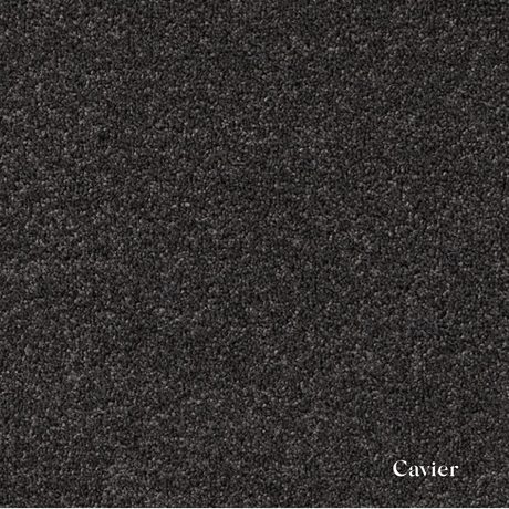 Textured black color swatch with 'Cavier' label