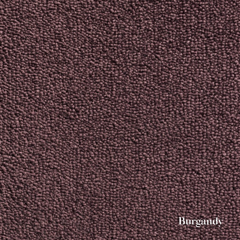 Burgundy textured fabric swatch with 'Burgundy' label