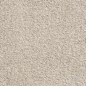 Close-up of beige carpet texture with 'Truffle' brand name.