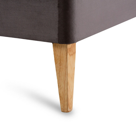 The Shaker Divan features light wood legs, reinforced frame, premium fabric upholstery and colour options and under bed clearance, to suit any bed!