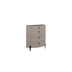 The Siena 4 Drawer Chest features light oak and black colour, soft-closing drawers, an elegant design and generous storage capacity.