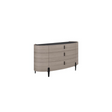 The Siena Large 3 Drawer 2 Door Chest features three spacious drawers and two doors, showcasing a modern design complemented by soft-closing mechanisms.